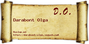 Darabont Olga névjegykártya